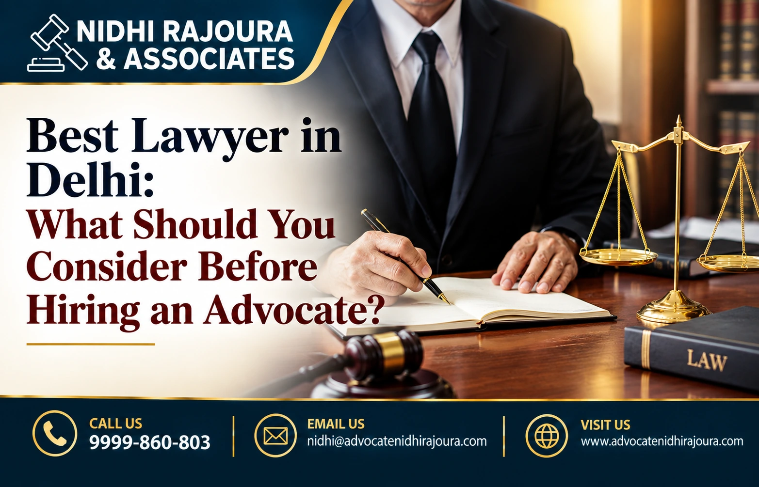 Best Lawyer in Delhi: What Should You Consider Before Hiring an Advocate?