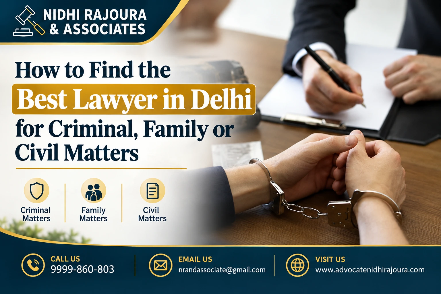 How to Find the Best Lawyer in Delhi for Criminal, Family or Civil Matters